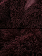 Anniyah Burgundy Faux Fur Jacket