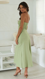 Calico Dress Green