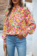 Certain Love Print Statement Sleeve Smocked Top - 5 Colors