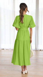 Brunch It Right Midi Dress Light Green