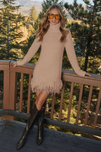 Convincingly Cozy Tassel Knit Dress -3 Colors