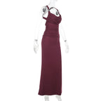 Solomon Maxi Dress Maroon