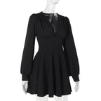 Bloom Skater Dress Black