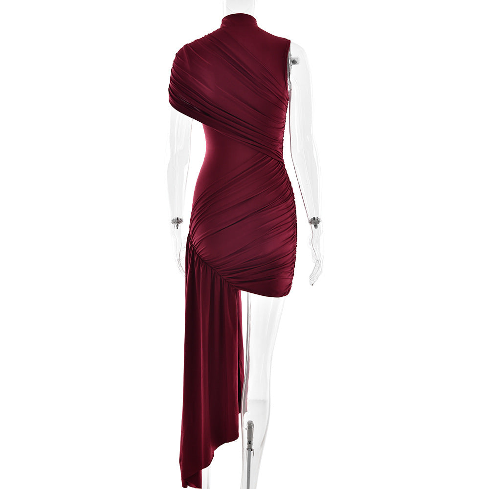 Gema Mini Dress Maroon
