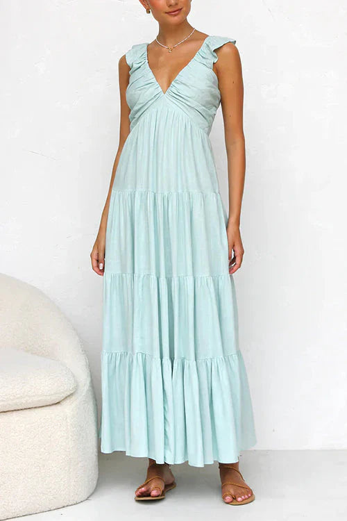 Crisanta Chic and Relaxed Summer Dress for Women Light Breezy Style