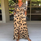 Guiomar Leopard Maxi Dress for Women Sophisticated Look