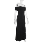 Showstopper Slit Dress Black