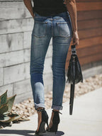 Classic Street Fashion Ripped Jeans
