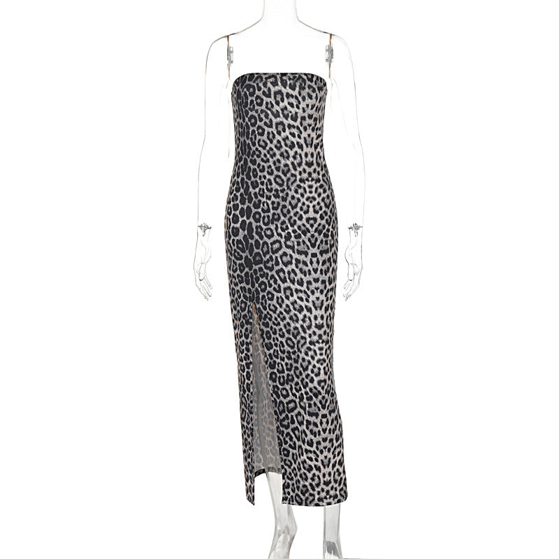 Severus Slit Dress Brown