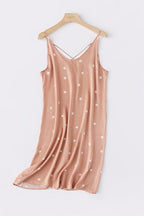 María Boutique Fernanda Printed Camisole Dress with Crossed Straps At the Back Premium Wardrobe Essential