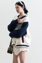 Varsity-Style Cardigan Jacket