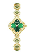 Fashion Four Leaf Clover Chalcedony Jewelry Quartz Watch