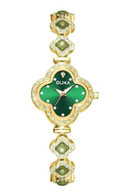 Fashion Four Leaf Clover Chalcedony Jewelry Quartz Watch
