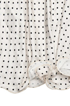 Polka Dot Backless Satin Maxi Dress