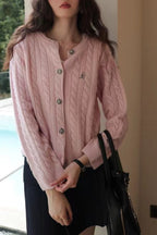 Fine Gauge Merino Cable Cardigan