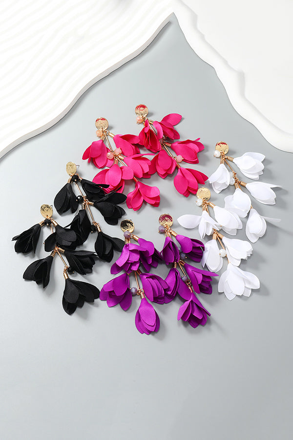 Bohemian Flower Tassel Earrings