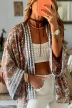 Kelly Brown Antique Print Kimono Cardigan