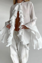 Design Ruffle Flare Blouse