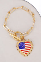 American Flag Independence Day Fashion Bracelet