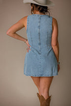 Western Style Slim Denim Dress