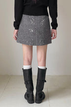 Crystal Bead Embellished Skirt