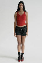 Letter Embroidery Racerback Tank Top