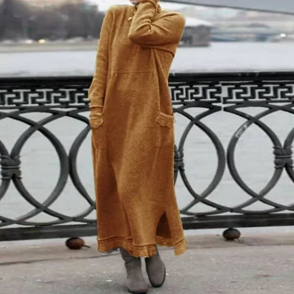 Brittany Comfortable Vintage Dress Relaxed Dress for Modern Casual Wear
