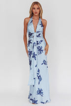 Sexy Sleeveless Bodycon Maxi Floral Dress