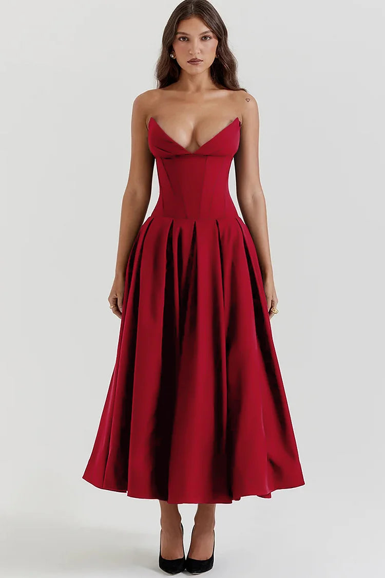 Florencia Exclusive Women's Strapless Dress Statement Occasion Edit