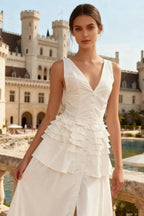 Elegant Vintage Sleeveless Swing Tiered Prom Dress