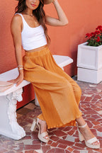 Cropped Wide Leg Pants