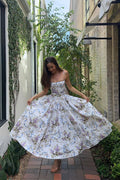 Sexy Cami Fitted Waist Elegant Floral Dress
