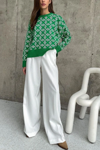 Chic on-trend Jacquard Sweater