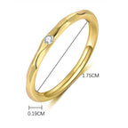 Sterling Silver Square Geometric Zirconia Ring