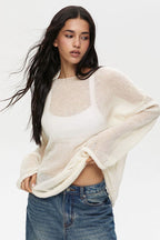 Lightweight Hollow Knit Sweater