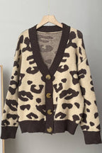 Soft Thick Leopard Knit Sweater Top