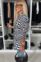 Zebra Striped Blazer