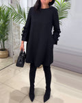 Eleonora Casual Long Sleeve Dress with Vintage Inspired Everyday Styling