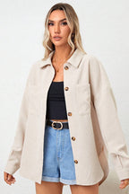 Loose Corduroy Long-Sleeve Jacket
