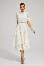 Hallie | Lace Midi Dress