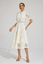 Hallie | Lace Midi Dress