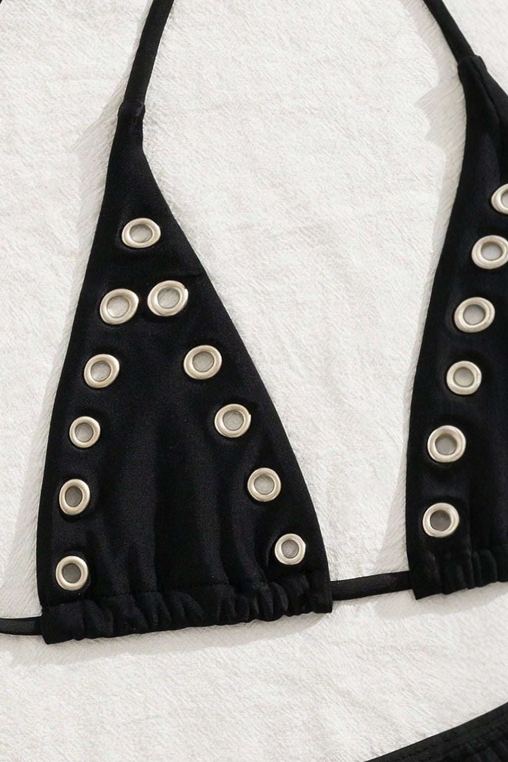 Black Eyelet Elegant Bikini Set
