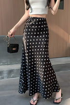 HighWaist Polka Dot Fish Tail Skirt