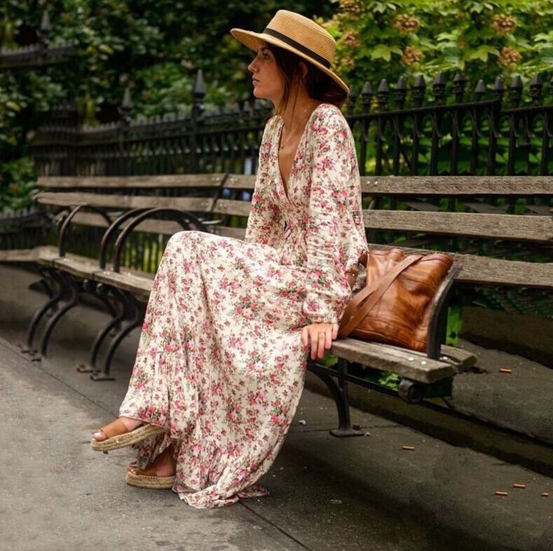 Huntington Floral Boho Maxi Dress FINAL