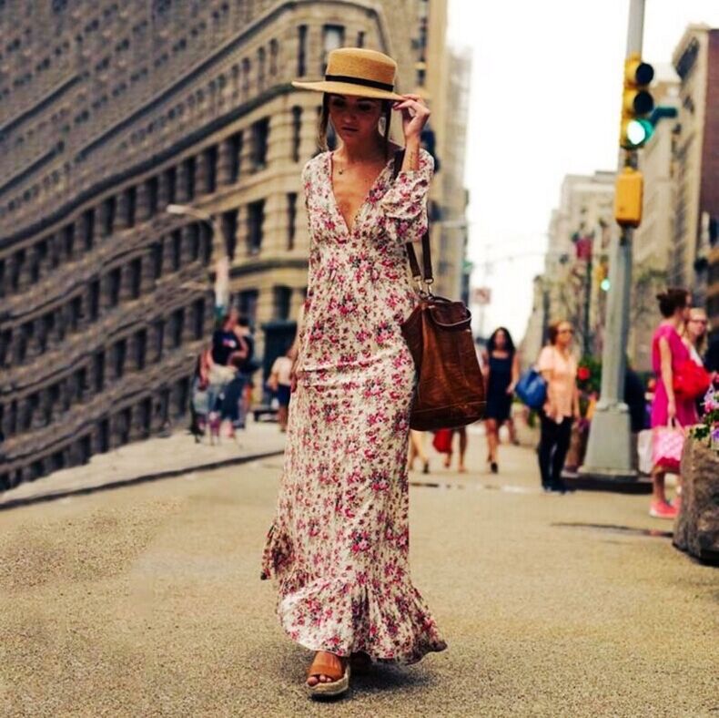 Huntington Floral Boho Maxi Dress FINAL