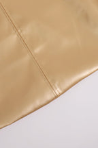 High Gloss PU Leather Bodycon Slit Skirt