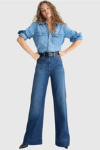 Wide Leg Stretch High Waist Relaxed Jeans