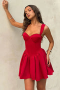 Floral Jacquard A-Line Backless Bow Party Dress