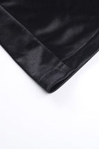 Satin Square Neck High Split Bodycon Party Dress