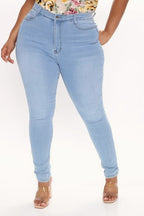 Slimming Stretch High Waist Skinny Jeans